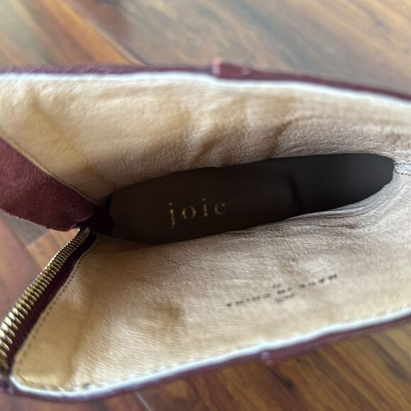 Joie Ramet Bordeaux Ankle Leather Boots Size 5.5 - Picture 10 of 11